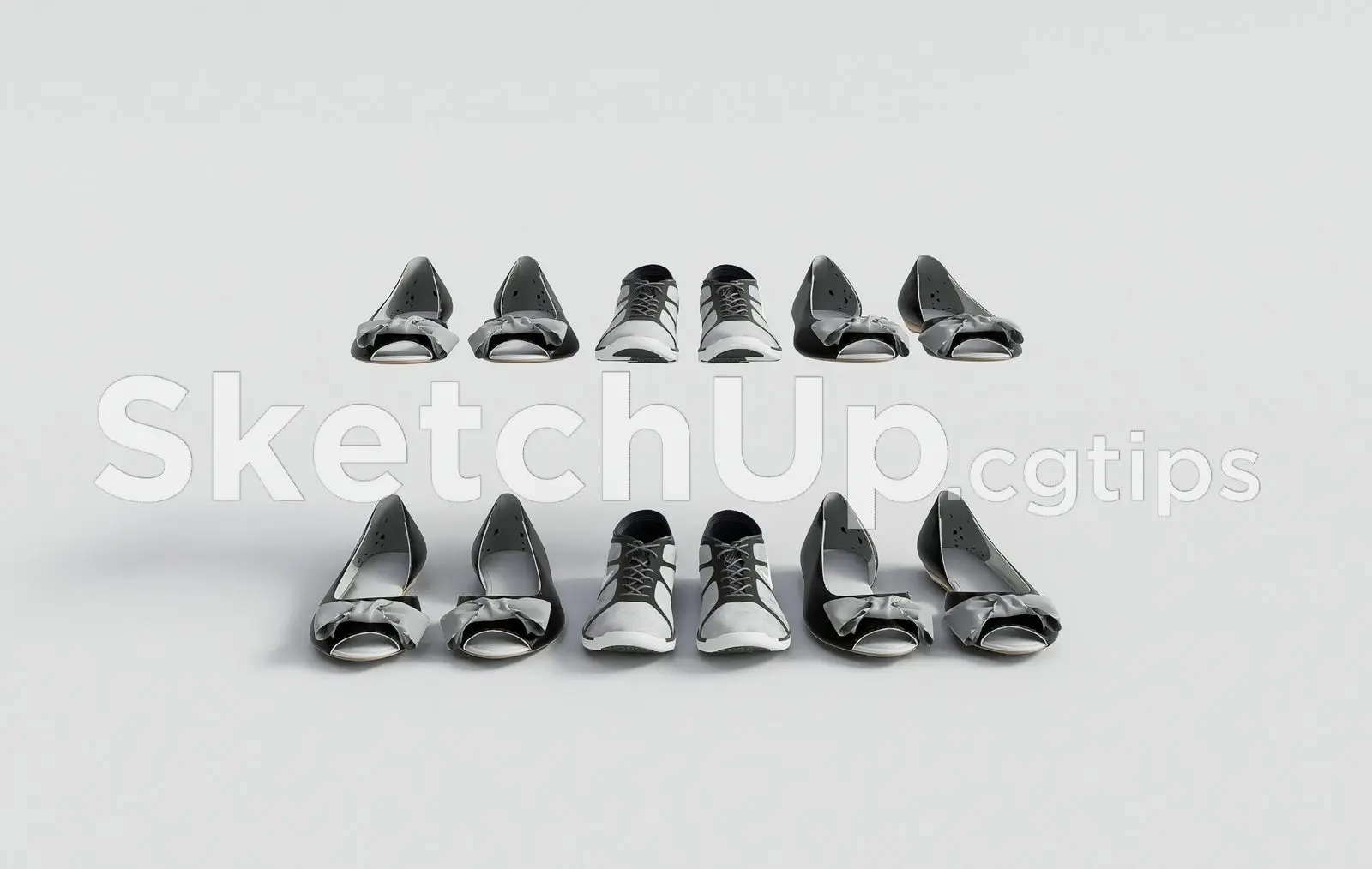 Modern Women’s Shoes Collection – Ballet Flats & Sneakers — preview 1 (cgtips)