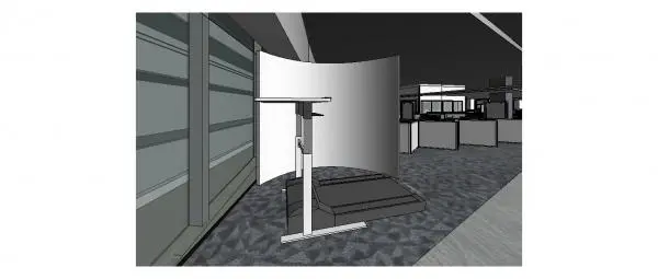 Treadmill for work place
