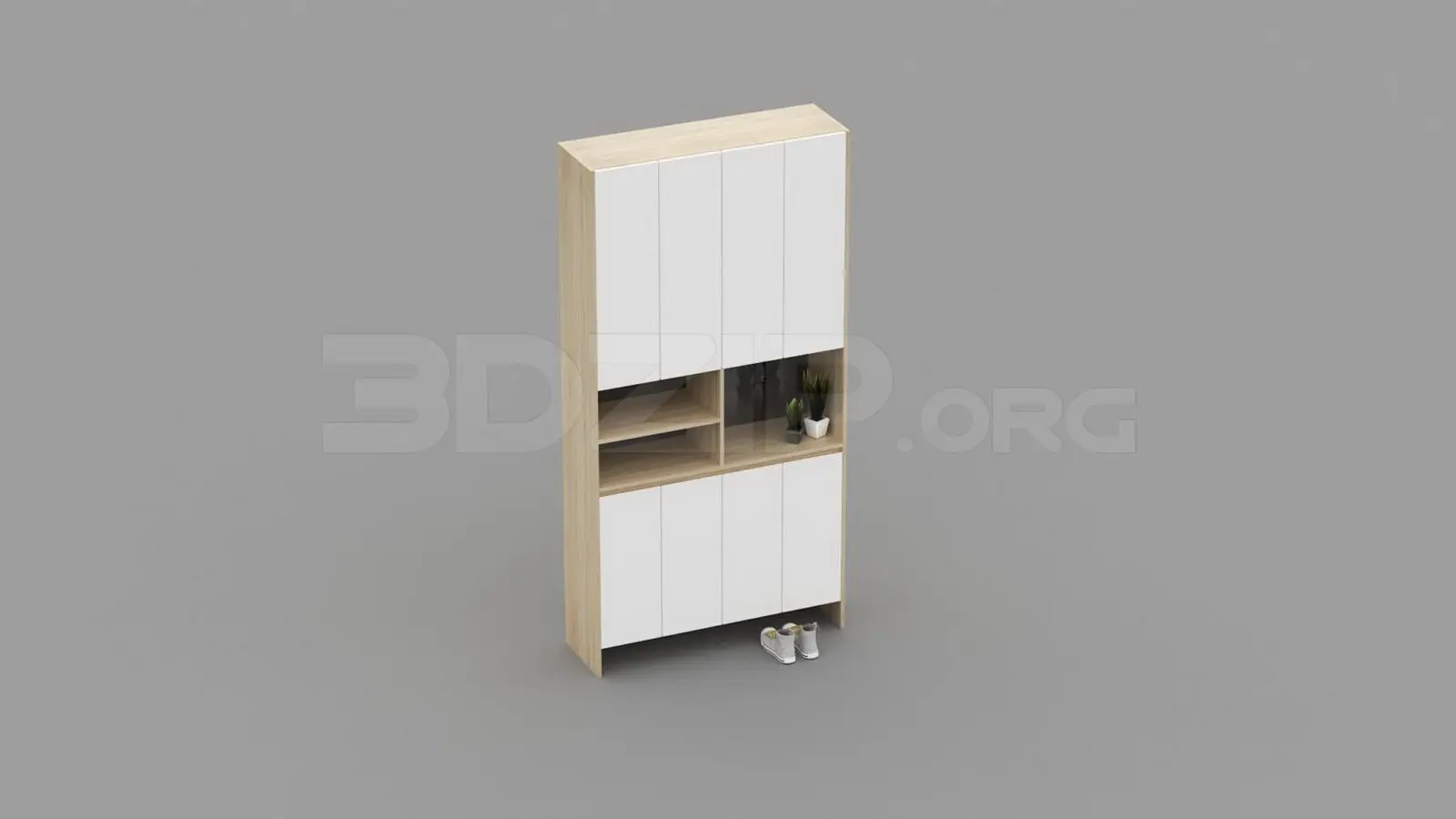 Shoe Cabinet — preview 1 (3dzip, CC0)