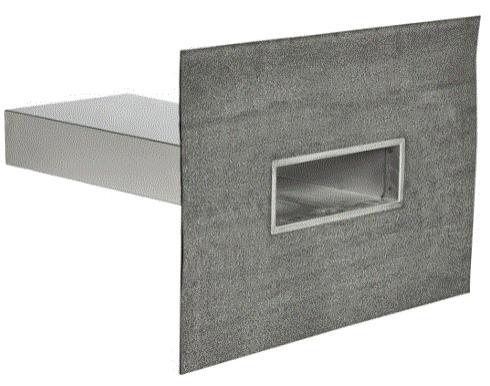 JUAL RECTANGULAR OUTLET WITH STRAIGHT FLANGE - 95x56