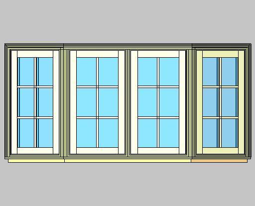 Kolbe Ultra Series Casement 4-Wide N Series 30 Degree Bay Units