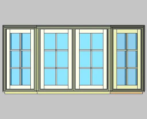 Kolbe Ultra Series Casement 4-Wide N Series 30 Degree Bay Units