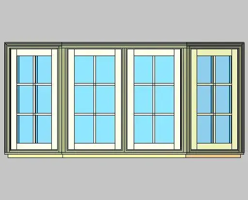 Kolbe Ultra Series Casement 4-Wide N Series 30 Degree Bay Units