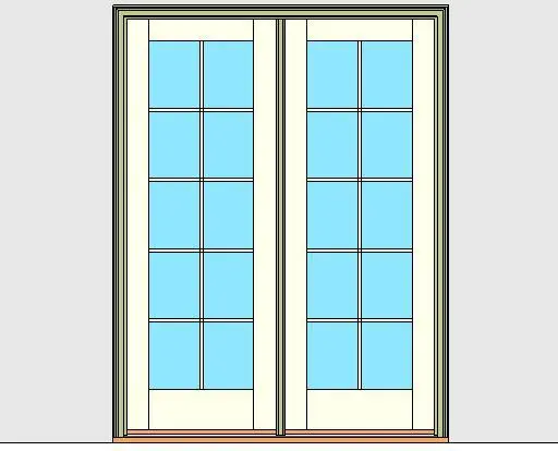 Kolbe Ultra Series Inswing Patio Door 2-Wide Oak Sill Units