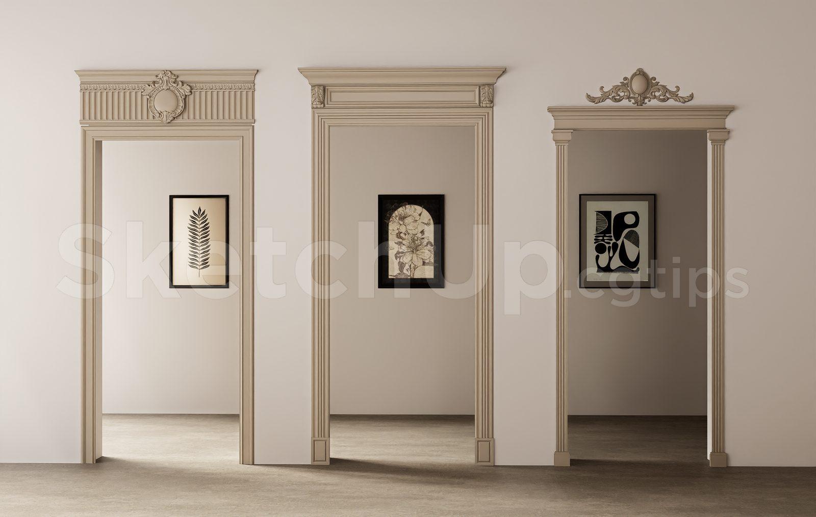 Classic Wooden Arched Doorway