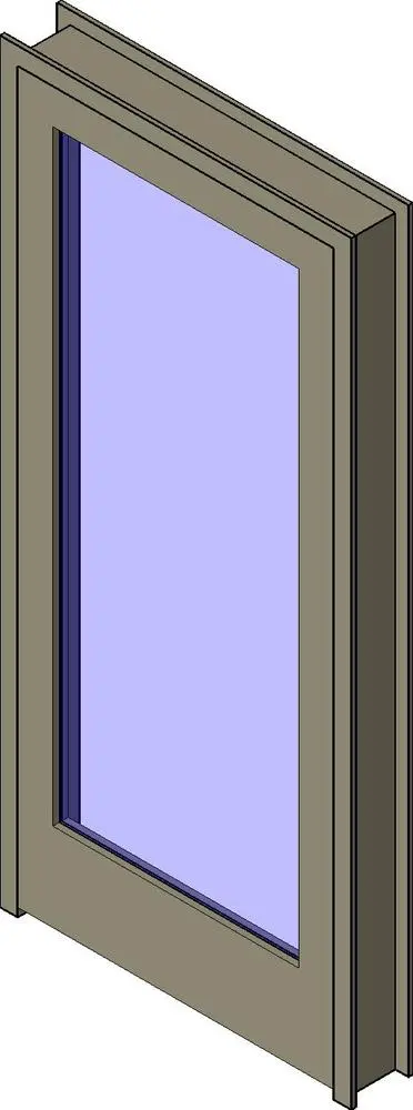 Single Door w Full Glass - HM DW Frame
