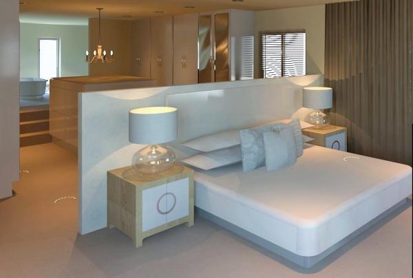 King Size Bed With Pillows And Scatters