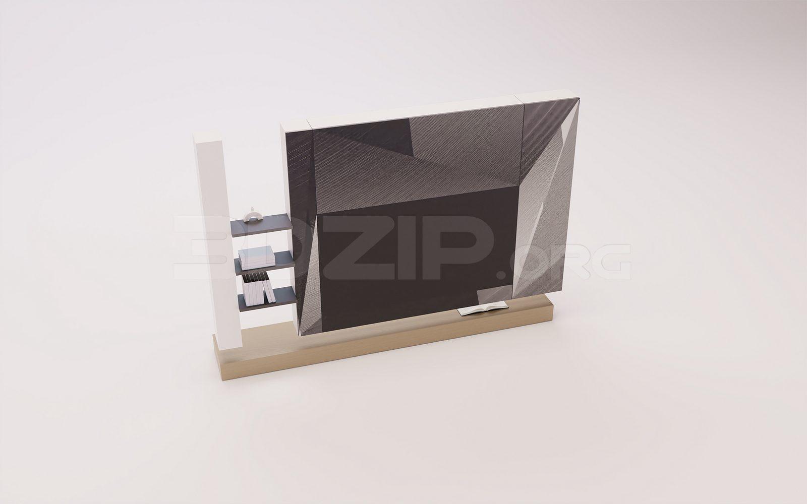 TV Wall 3D Model in