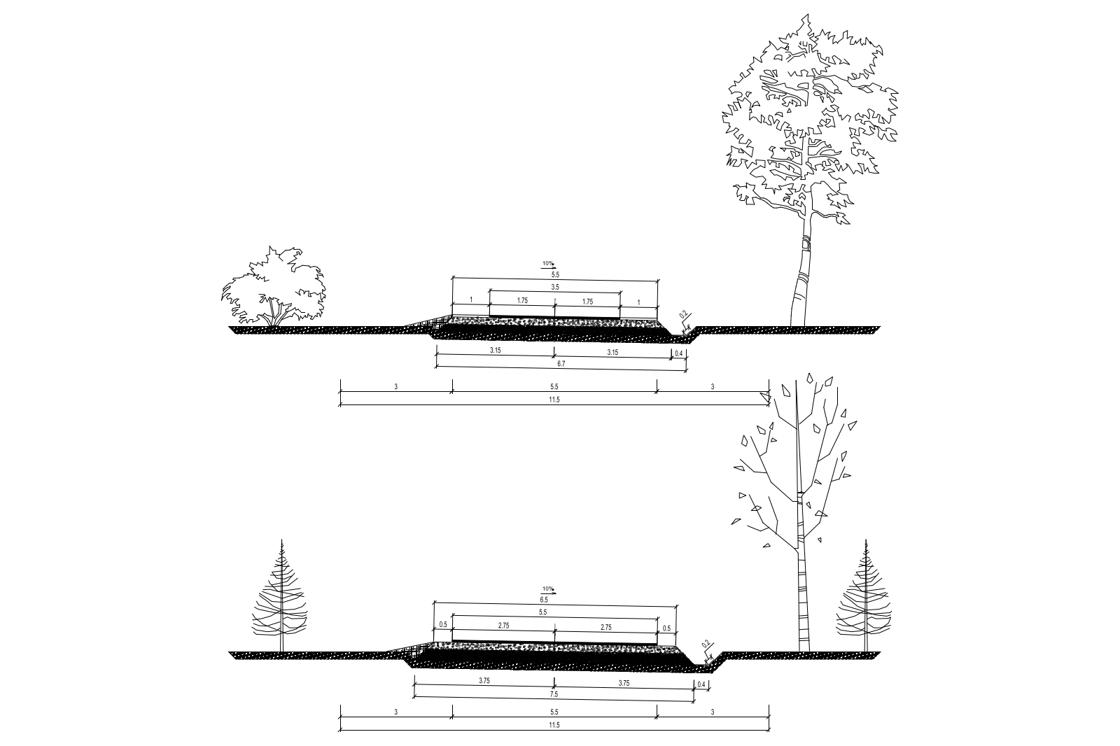 Section of the street 1