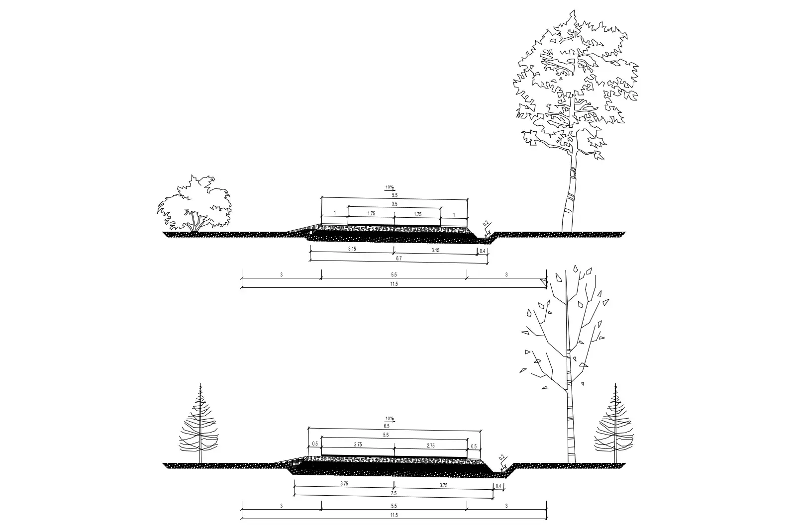 Section of the street 1