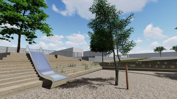 Embankment stainless slide