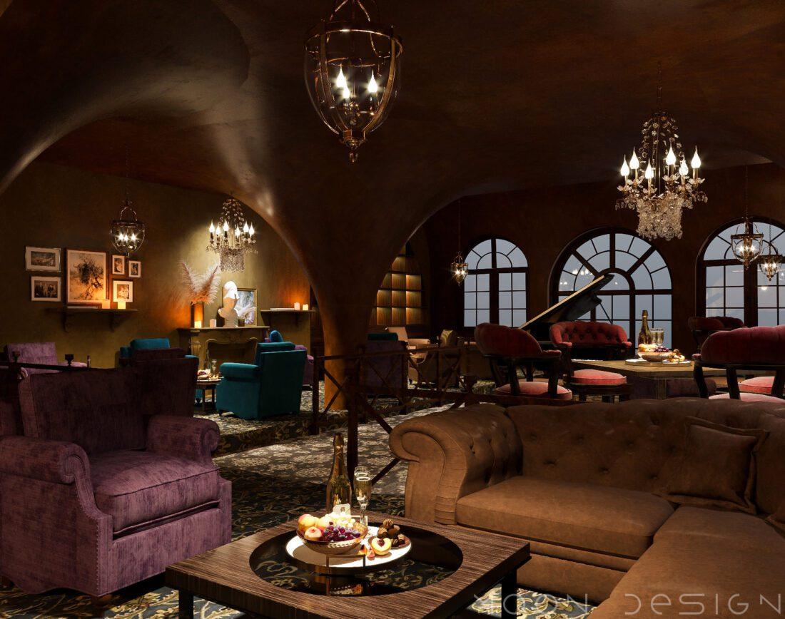 Interior Wine Room Scene