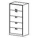 Lateral 5 Drawer Cabinet File — preview 1, by Admin (RevitCity, CC0)