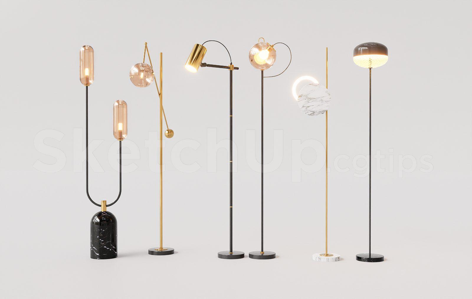 Floor Lamp Model Download for Interior Projects — preview 1 (cgtips)