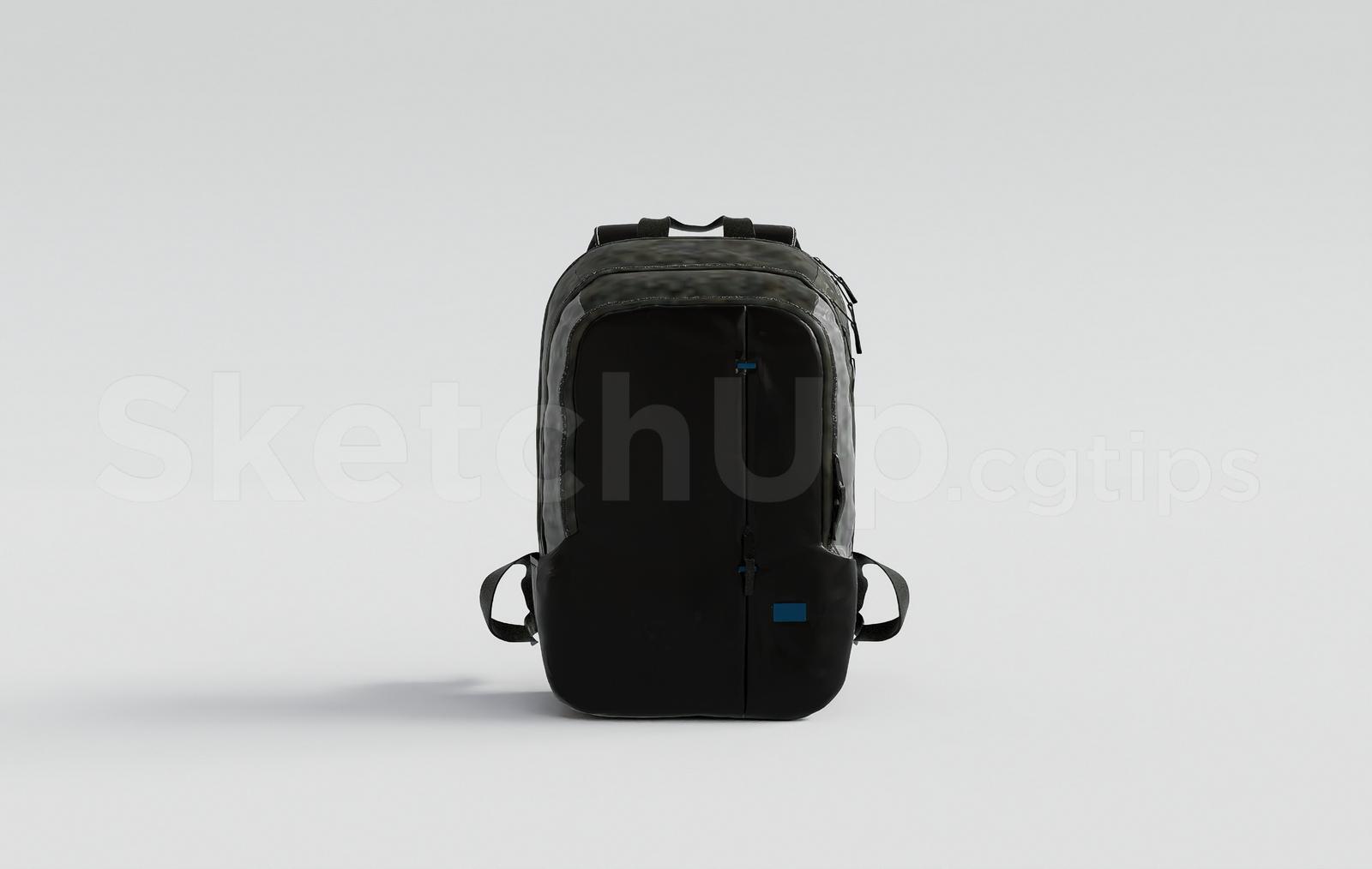 Minimalist Black Travel Backpack