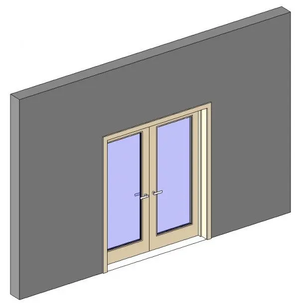Internal Glazed Double Doors — preview 1, by Alighieri (RevitCity, CC0)