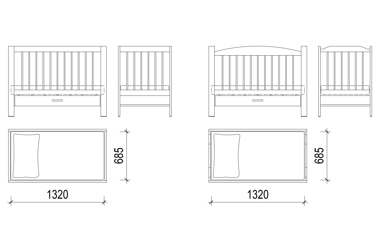 Crib — CAD drawing preview