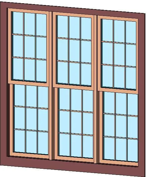 Double Hung - Triple with optional mullions