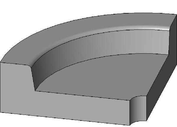 Curb with Gutter - Curve 90deg Interior