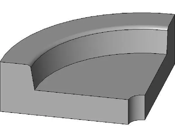 Curb with Gutter - Curve 90deg Interior