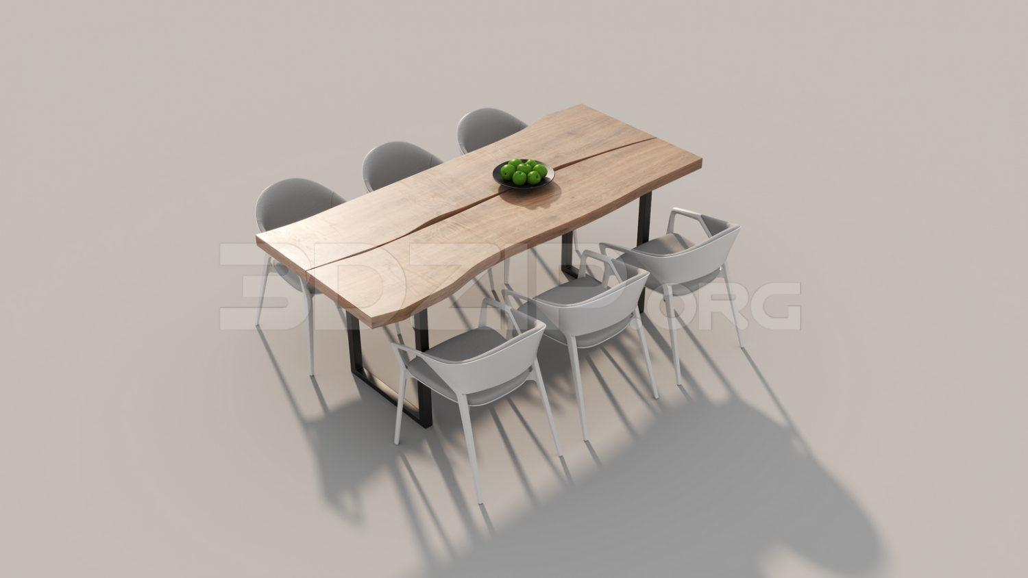 Dining Table And Chair — preview 1 (3dzip)