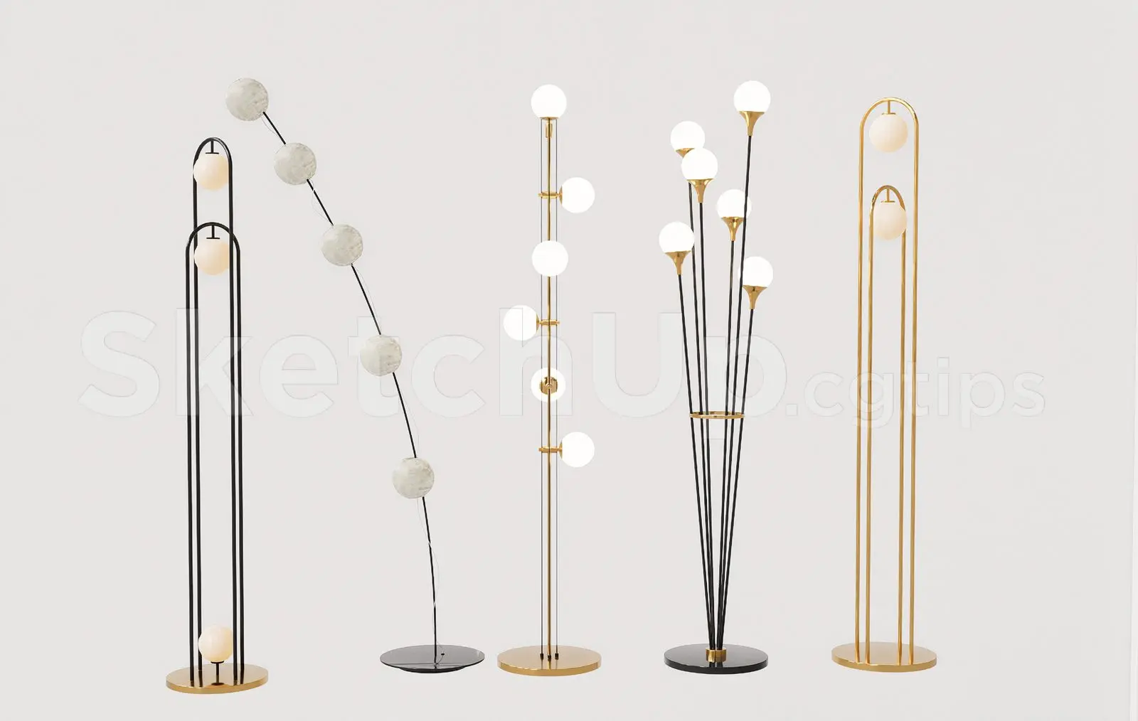 Modern Interior Floor Lighting SketchUp Model – Designer Lamp