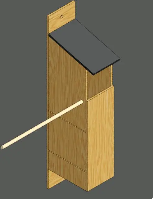 Upright tawny owl nesting box — preview 1, by petertheungreat (RevitCity, CC0)