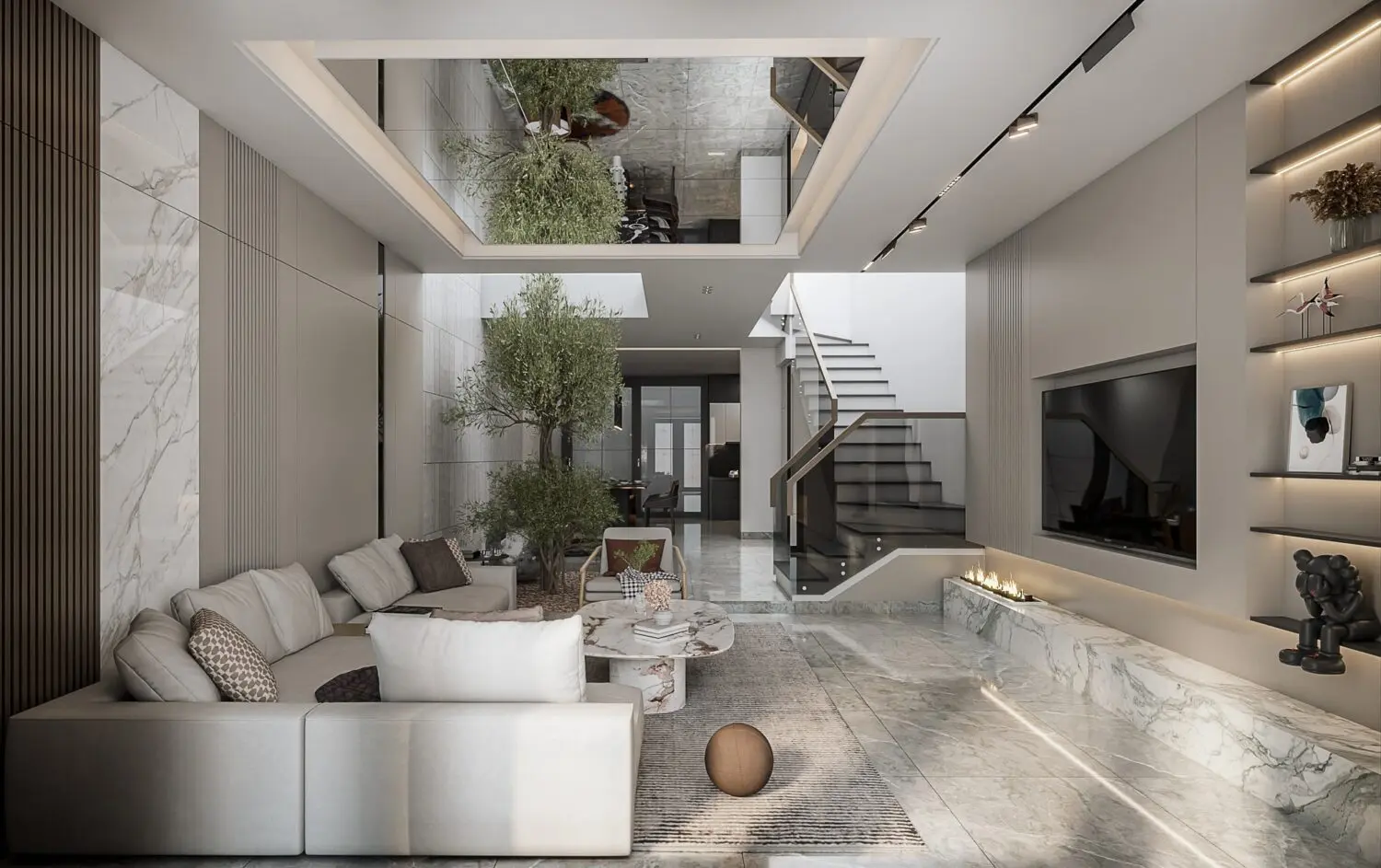 Living Room – Kitchen Interior