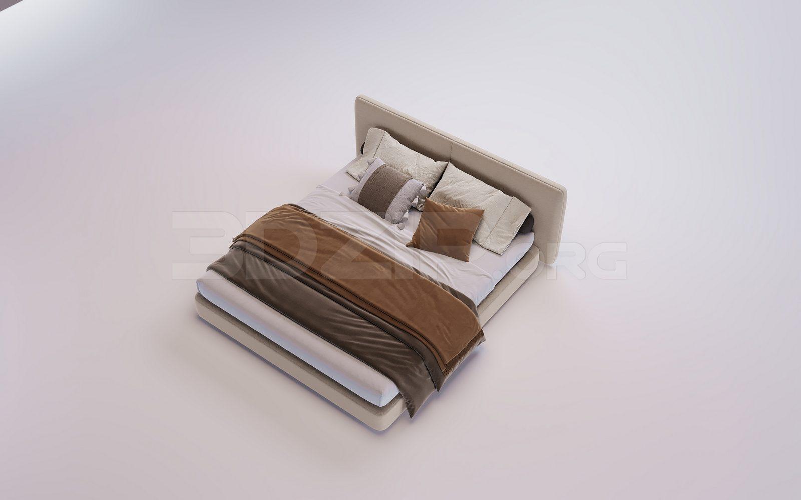Bed Model for Interior Design