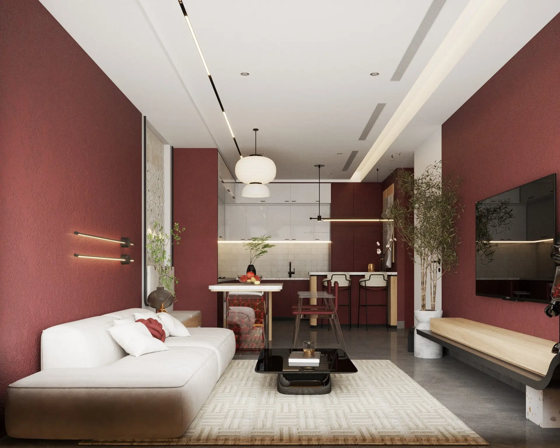 Living Room – Kitchen Interior