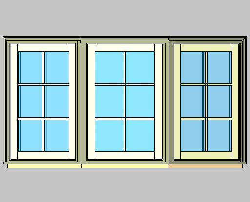 Kolbe Ultra Series Casement 3-Wide W Series 30 Degree Bay Units