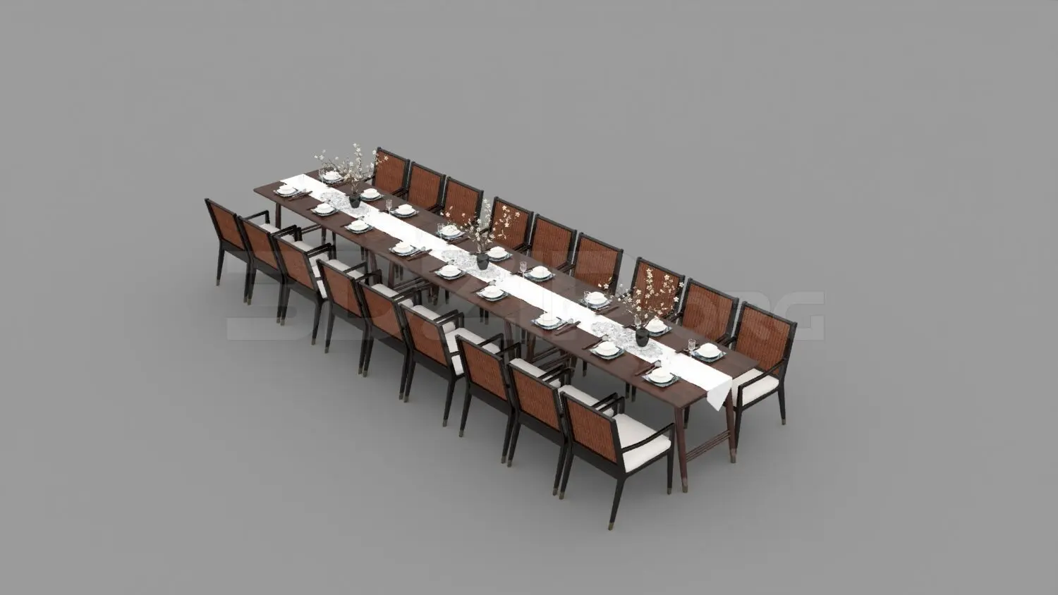 Dining Table And Chair — preview 1, by Tu Le (3dzip, CC0)