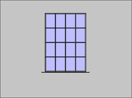 Window with thin mullions