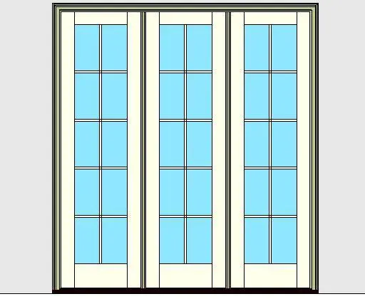 Kolbe Ultra Series Inswing Entrance Door 3-Wide Standard Sill Units — preview 1, by Kolbe (RevitCity, CC0)