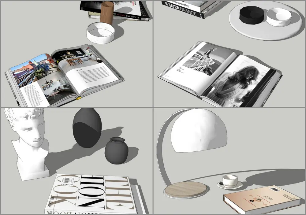 Combo Books on Table — preview 1 (cgtips)