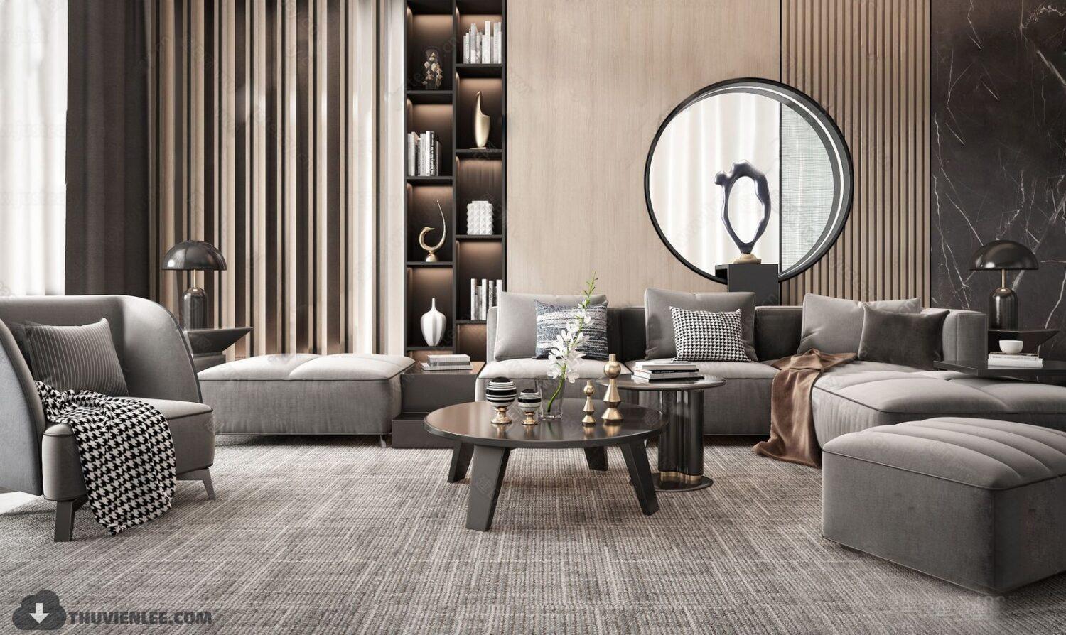Living Room Interior — preview 1, by Le Anh Tuan (3dzip)
