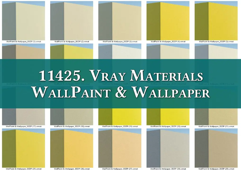 Vray Materials WallPaint & Wallpaper