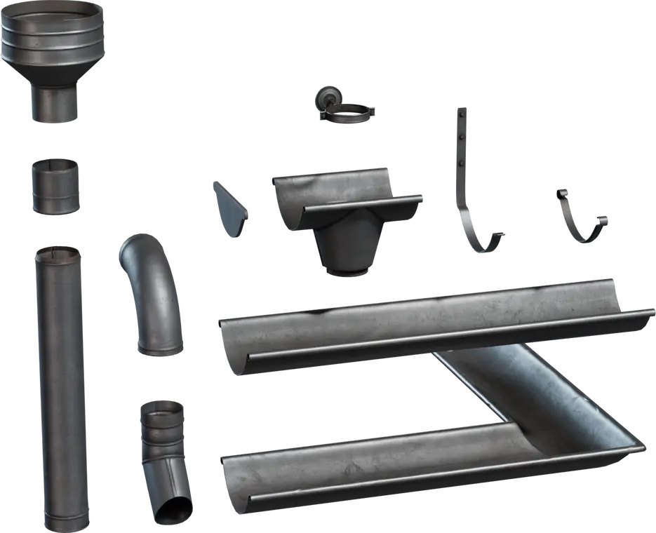 Modular Metal Gutter — preview 1, by Maxim Domnin (Poly Haven, CC0)