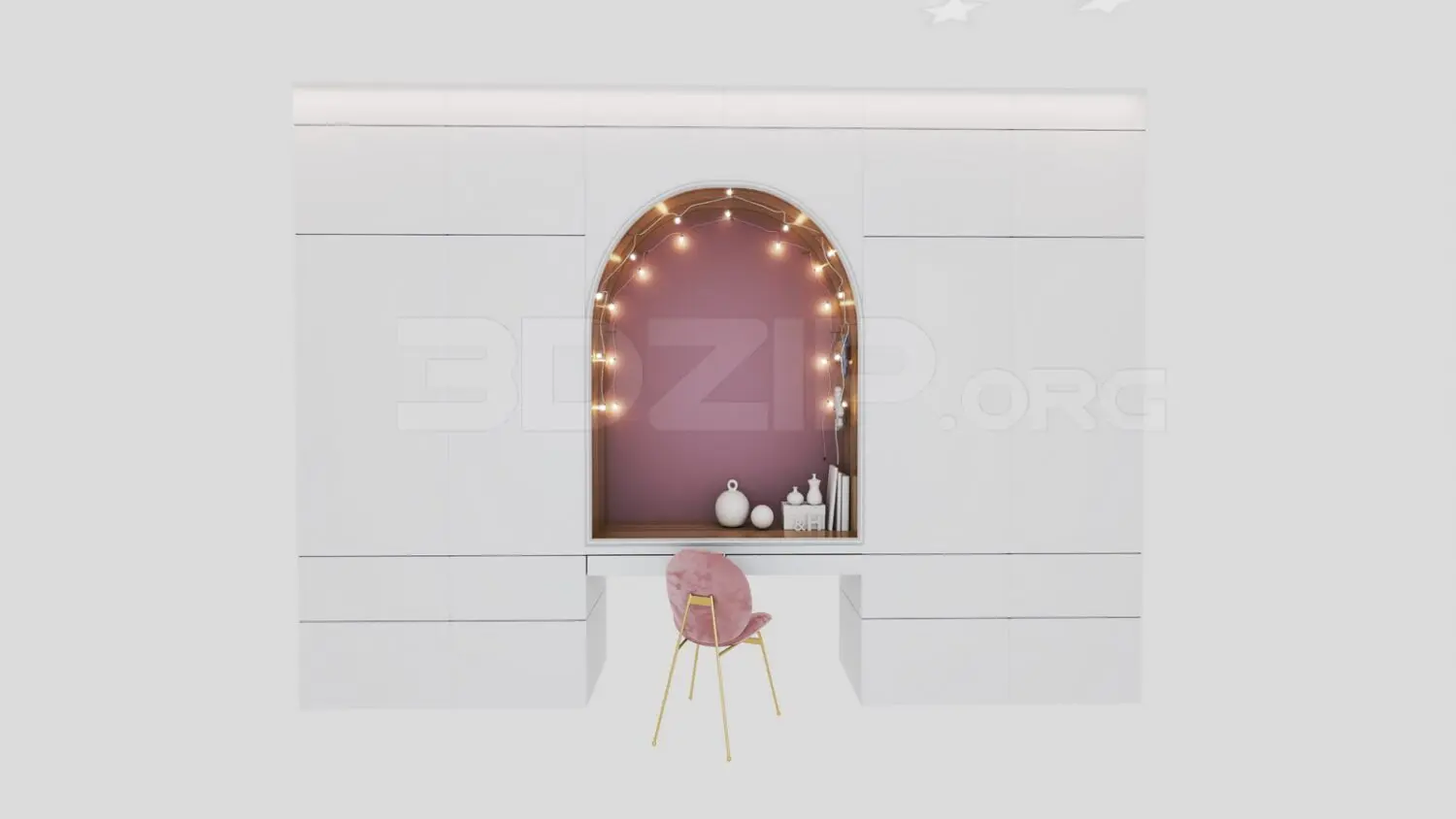 Dressing Table — preview 1 (3dzip, CC0)