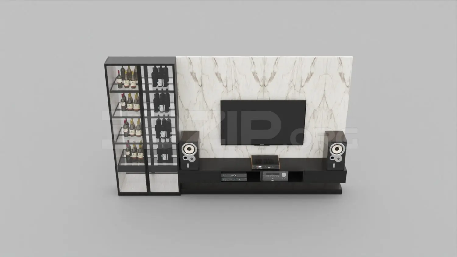 TV Cabinet — preview 1 (3dzip, CC0)
