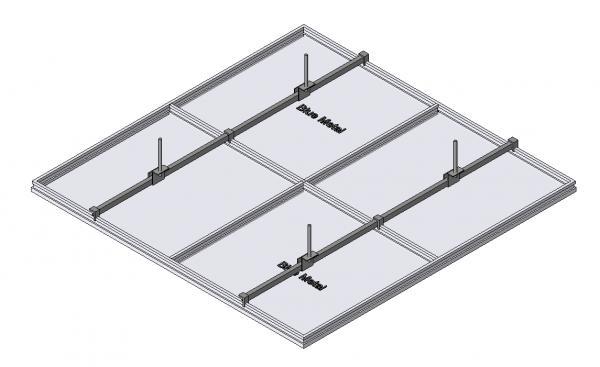 Blue Metal-Clip in Ceiling System PC