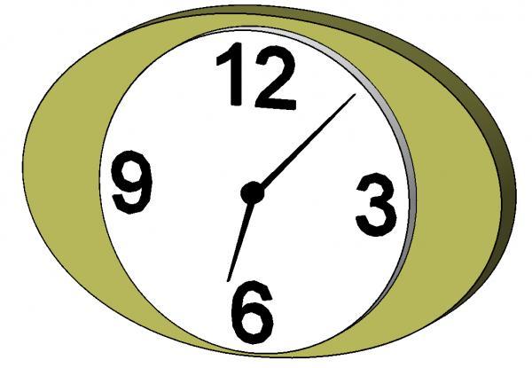Oval Wall Clock