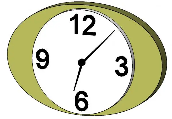 Oval Wall Clock