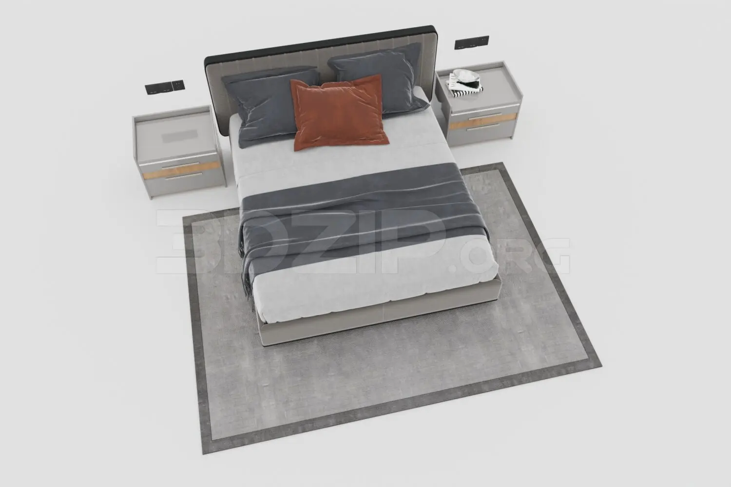 Bed — preview 1, by Tuan Hoan (3dzip)