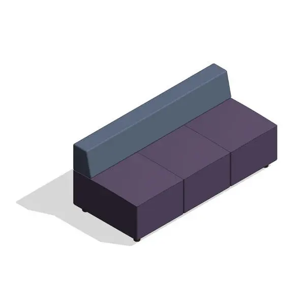 COALESSE_AWAIT - Three-Seat Sofa — preview 1, by RevitComponents (RevitCity, CC0)
