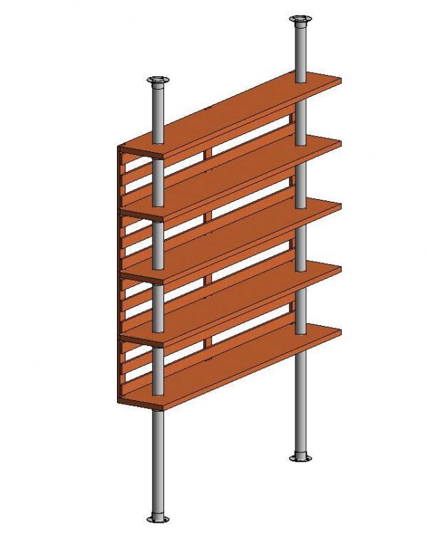 Industrial Pallet Wall Shelf