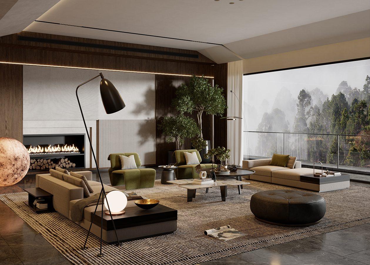 Interior Living Room — preview 1 (3dzip)