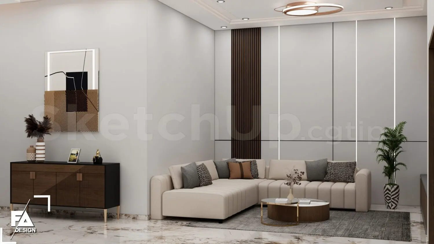 Living Room — preview 1, by FA Design (cgtips, CC0)