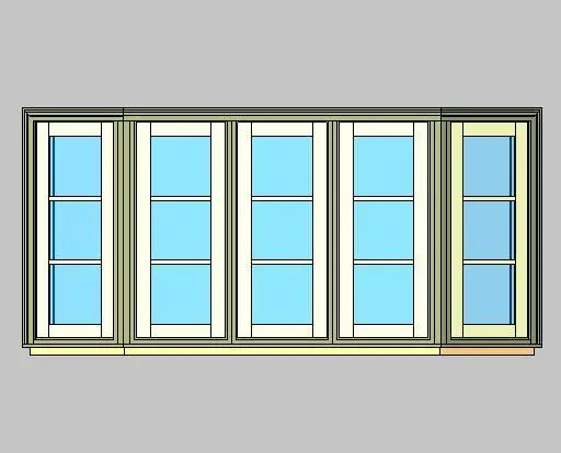 Kolbe Ultra Series Casement 5-Wide S Series 30 Degree Bay Units