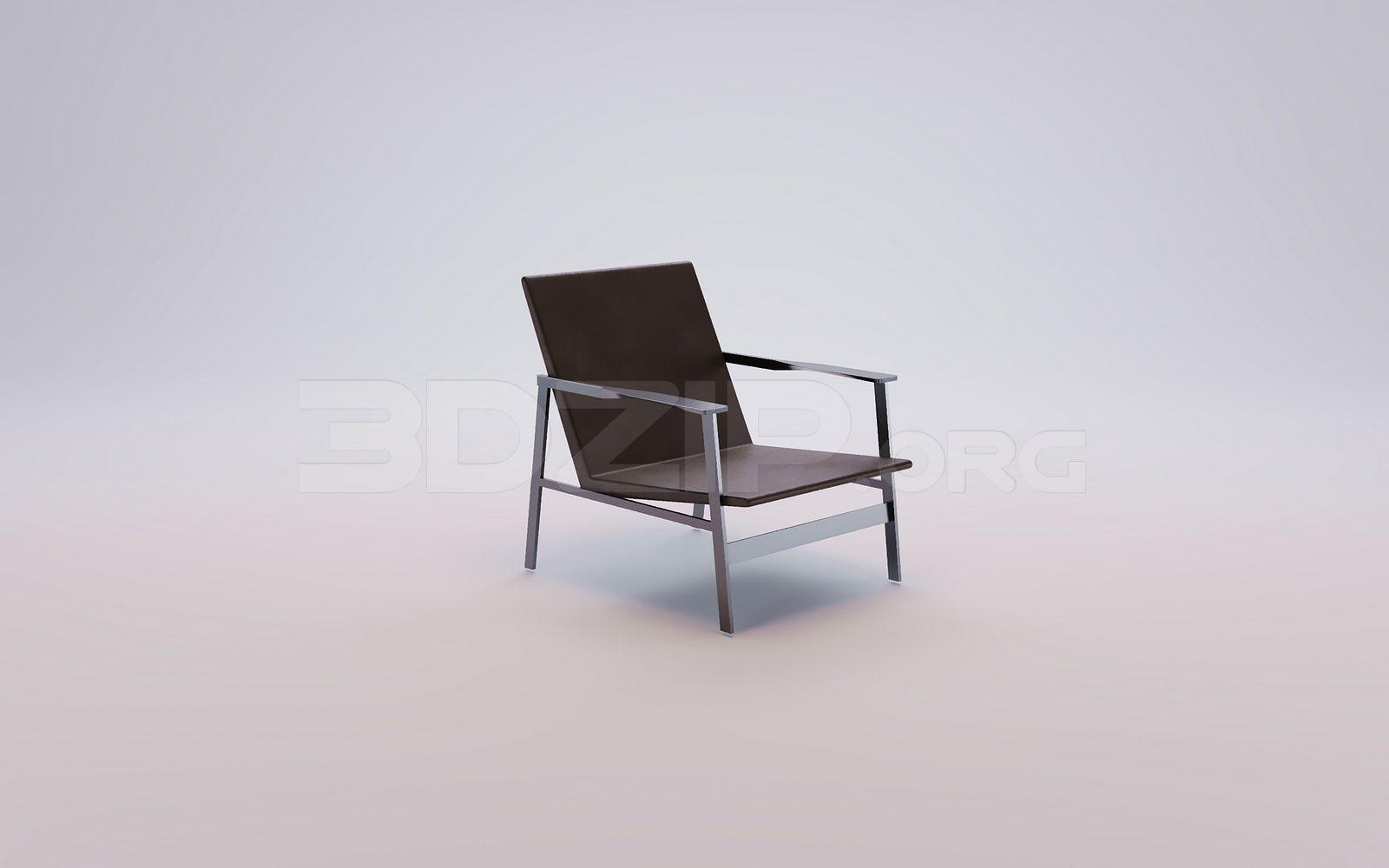 Armchair 3D Model for Interior Projects — preview 1 (3dzip)